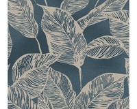 Vliestapete 38663-1 Natural Living BläTter Blau