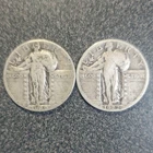 1926 & 1927 Standing Liberty Quarter Circulated 90% Silver 25C US Coins #434