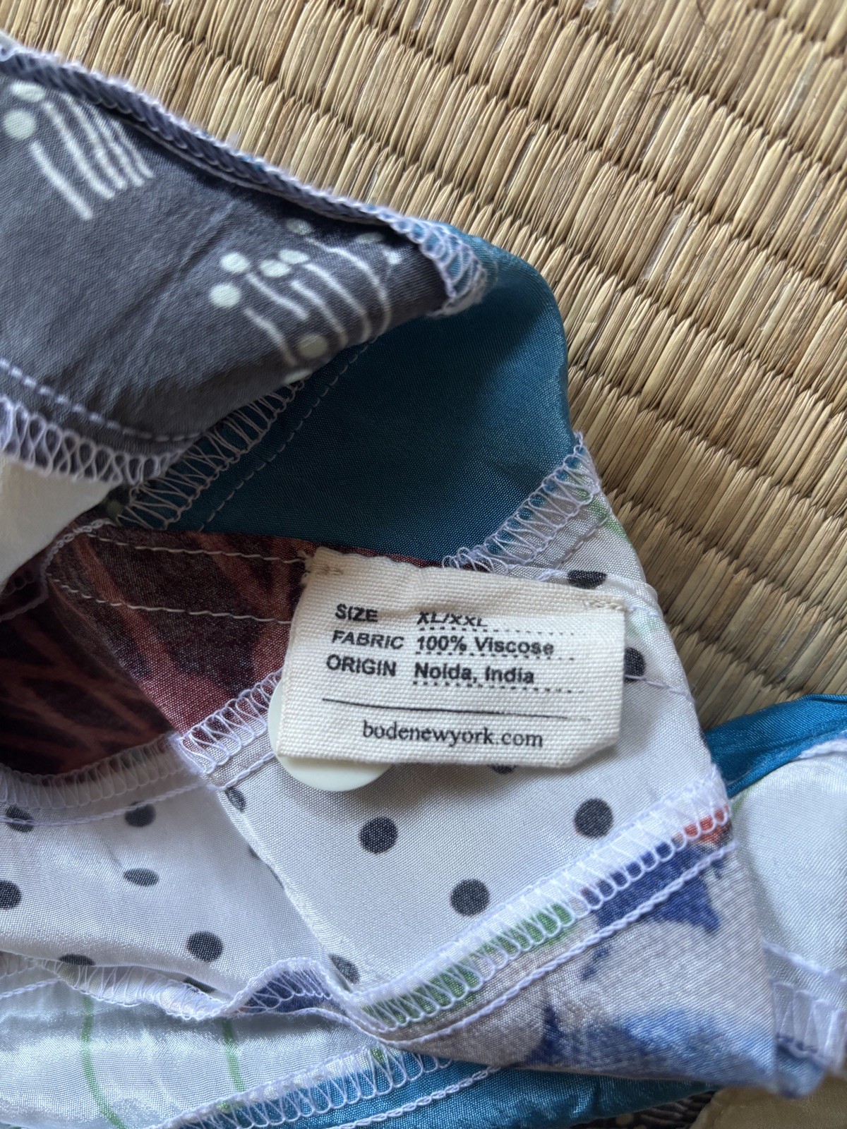 Bode authentic Patchwork viscose button down shor… - image 4