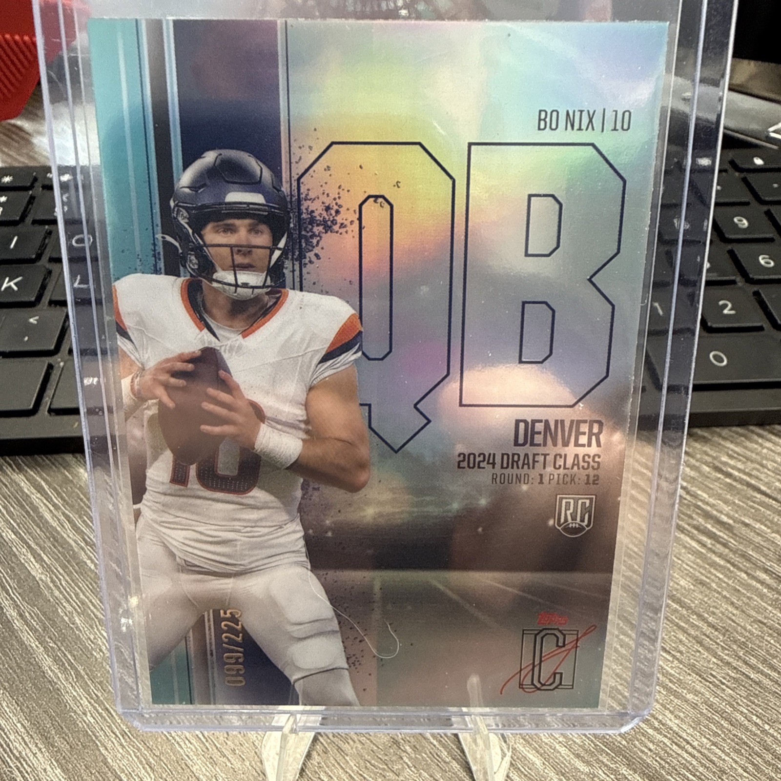 BO NIX - 2024 Topps Signature Class /225 Teal Rookie #100 - Denver Broncos - RC