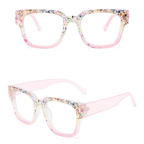 Gafas de lectura cuadradas anti luz azul mujeres moda ocio lectores presbicios - Imagen 7 de 16