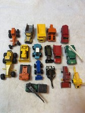 Lot of 17 Diecast Construction Vehicles Tractors Bulldozers Dump Trucks