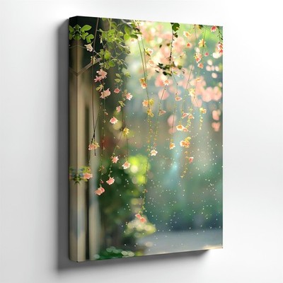 Canvas Hanging Pink Flowers Botanical Soft Floral Nature Poster Statement Print