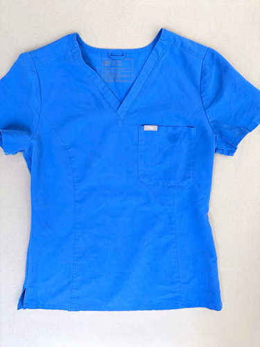 FIGS Technical Collection Catarina Scrub Top in Royal Blue. Sz Small. (XC25)