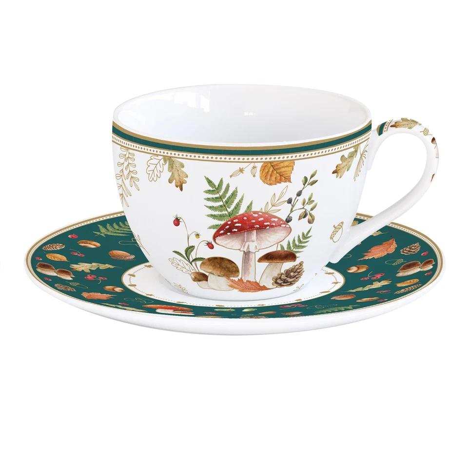 2er Set Tassen mit UT Autumn Breeze Eichhörnchen 240ml aus Porzellan Easy Life - Bild 3 von 4