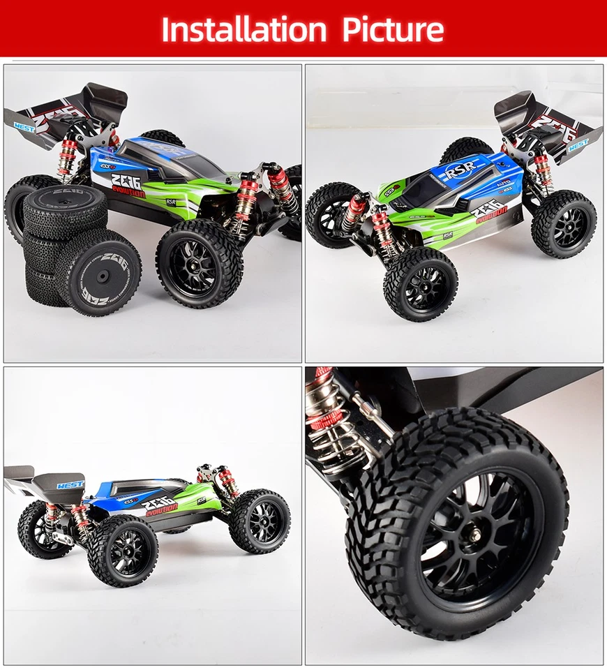 4 Stück 75 mm RC-Rad 12 mm Sechskantreifen für 144001 1/14 1/16 1/10 RC-Auto - Bild 4 von 4