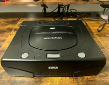 SEGA Saturn Black PAL Console  Bundle w/ 2 Controllers, 10 games & Cables