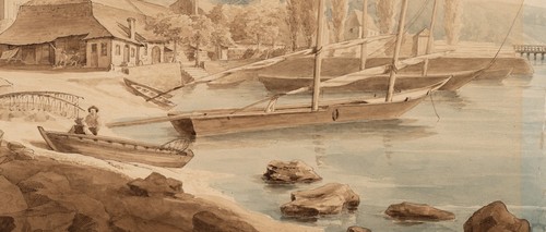 Fischereihafen von Buchy, 1857, Aquarell Romantik 1850-1899 Unbekannt (19.Jhd) - Picture 5 of 5