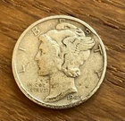 1945-S Mercury Dime VF – 90% Silver – San Francisco – WWII Era  Winged Liberty