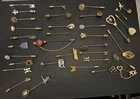 Costume Jewelry Stick Pin Lot 34 Pieces Vintage Variety