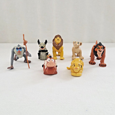 Burger King 1994 Disney The Lion King Kid's Club Toys set of 7 (with wear)