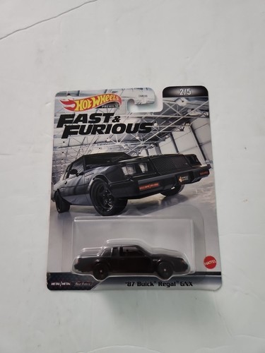 1987 BUICK REGAL GNX BLACK "FAST & FURIOUS" DIECAST MODEL CAR HOT WHEELS HCP16