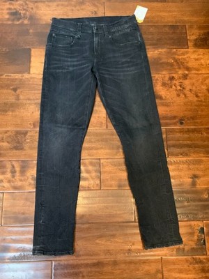 R13 Black Marble Denim Boy Slim Leg Jeans $545 , Size 30