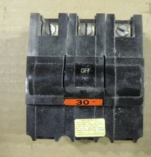 FPE FEDERAL PACIFIC TYPE NA 3P30  3 POLE 30 AMP PLUG IN BREAKER NA330