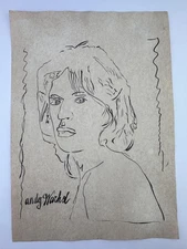 Andy Warhol COA Art Painting Original Drawing Vintage Paper Signed