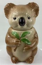 Vintage Ceramic Koala Bear Cookie Jar 12" H Metlox Poppytrail CA [~VIDEO~]