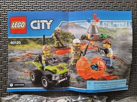 LEGO CITY 60120: Volcano Starter Set New and Factory Sealed Bags, NO BOX Retired
