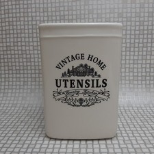 Vintage Home Utensils Jar Holder Ceramic Kitchen Storage Pot Cottagecore