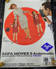 Reklameplakat Agfa Movex S 60er Jahre ca. 59 x 42cm