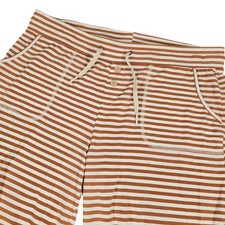 Lates by Kate Modal Spandex Striped Joggers Terracotta Cream Lounge Pants XL