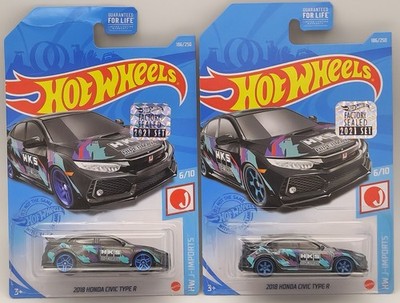 Hot Wheels 2021 Factory Sealed 2018 Honda Civic Type R Mainline + Super T-Hunt