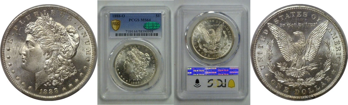 MS 64 Graded 1888 Year Morgan US Dollars (1878-1921) for sale | eBay