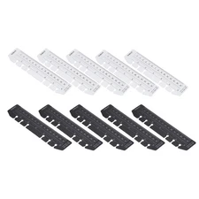 10 Pcs Plastic Bookmark Ruler,Office Book Mark Page Tool(Black Clear, 18x4cm)