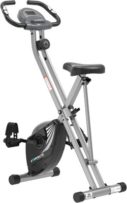 Exerpeutic Foldable Exercise Bike, 8 Levels of Resistance Stationary Bicycle wit