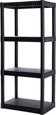 4-Shelf Plastic Storage Shelves, 48 x 23 x 14 , 200lb Capacity, Pantry,