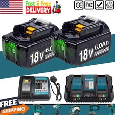 2pack 18V Battery /Charger For Makita 8.0Ah LXT Li-Ion BL1860B BL1830 BL1850