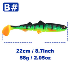 1Pcs Silicone Fishing Lures Saltwater Soft Plastic Trout Jig Swimbaits 0.88-2oz