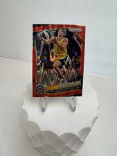 2025 Panini Prizm WNBA #59 Kelsey Plum - Red Seismic /249 Los Angeles, Sparks