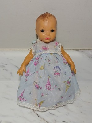 Vintage 1950's Linda Baby Doll by Terri Lee 10'' w/ Cute Blue Dress -Vinyl/Rubber