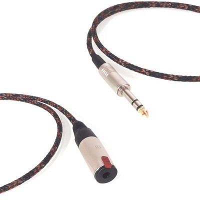 Viablue -EPC-4- HighEnd Kopfhörerkabel - Verlängerung - 6,3 mm Klinke - Red