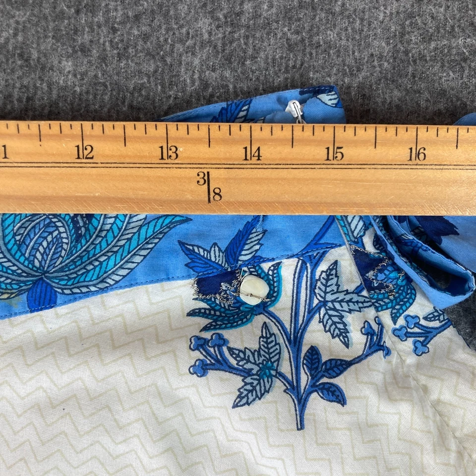 Falda envolvente suave envolvente para mujer Petite PXS azul floral forrada Cottagecore Foto 4 de 4