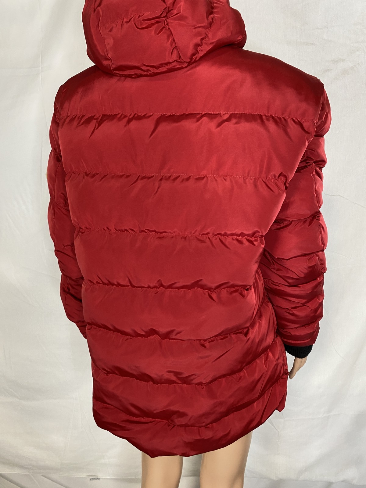 Moncler Womens Mr. Moncler Puffy Hooded Down Coat Size XL Red thumbnail 9