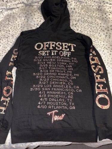 Sudadera con Capucha con Cremallera Llama Cabeza Calavera Tour 2024 Offset Set It Off S Nuevo sin Etiquetas - Imagen 2 de 3