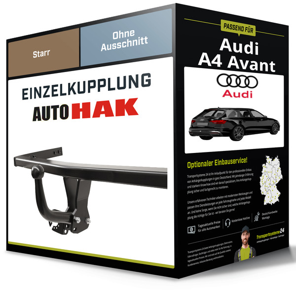 Starre AnhäNgerkupplung für Audi A4 Avant 11.2015-Jetzt Typ 8W5/B9 Auto Hak AHK-image
