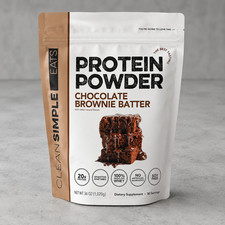 Clean Simple Eats Chocolate Brownie Batter Protein Powder 36oz Grass Fed 30 Serv