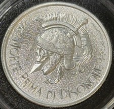 2 Oz .999 Silver Intaglio Mint Death Before Dishonor Morte Prima Di Dishonore!! 91.21 per troy oz