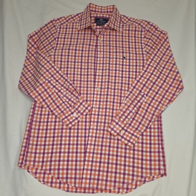 Vineyard Vines Shirt Mens Long Sleeved Slim Fit Tucker Plaid Button Up Medium