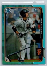 2015  Bowman Chrome #79 Ronnie Jebavy Sky Blue Refractor GIANTS (A)