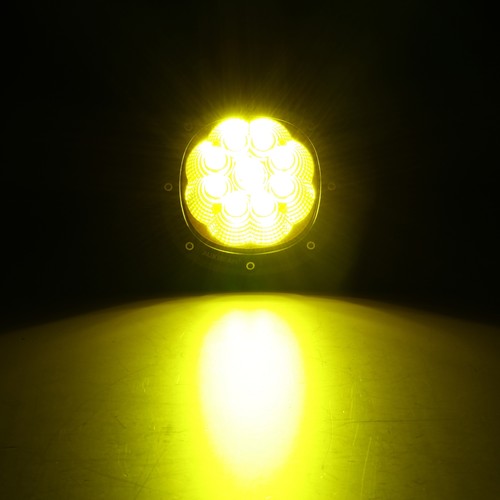 AUXBEAM 4"INCH Motorcycle Headlight LED Flood Fog Lights Amber Driving W/ Wiring - Picture 8 of 12