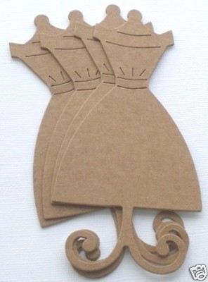 dress form die cut {12} DRESS FORM - Mannequin Forms Vintage Bare Chipboard Die Cuts - 2 1/2