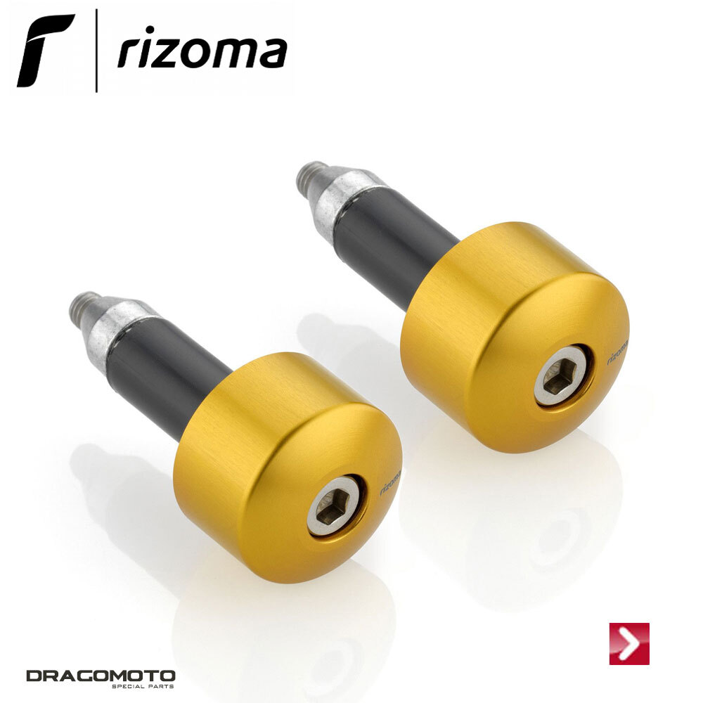Embouts de guidon RIZOMA MA534G anti-vibration pour VESPA GTS 150 2017 coloris or