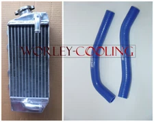 CA-Aluminum Radiator and Blue Silicone Hose for Yamaha YZ85 YZ 85 2016 - 2017