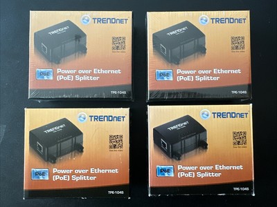 TRENDnet TPE-104S Power Over Ethernet (PoE) Splitter Lot Of 4 NIB