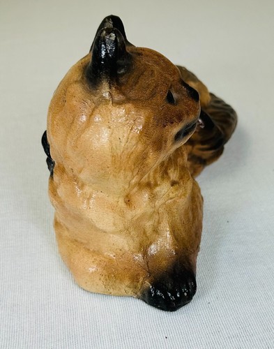 1920s Antique Art Stone Kitty Cat Sculpture Paperweight Collector Christmas Gift - Picture 4 of 8