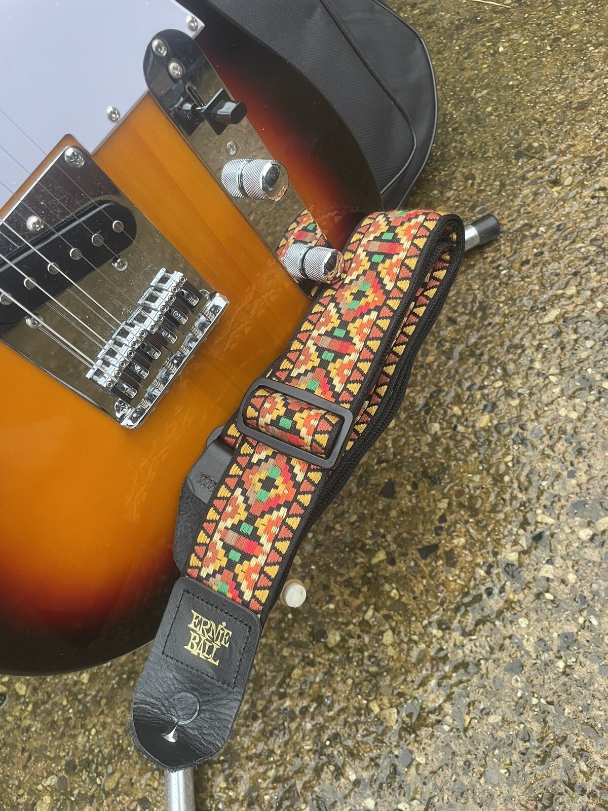 TELECASTER STYLE ANTIQUITY ELECTRIC GUITAR**CASE**STRAP**LITTLE USED