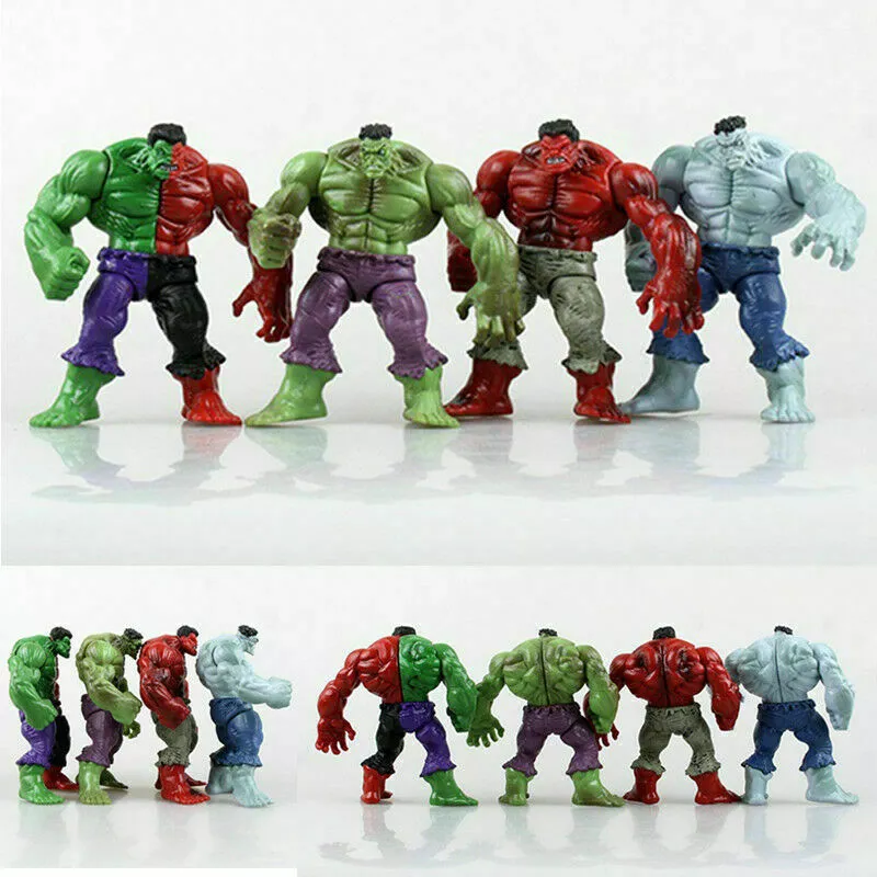 11.5cm Avengers Super Hero The Green Man Gray Red Hulk Action